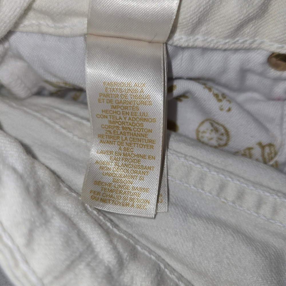 Kate Spade New York White Straight Leg Denim Jeans Size 27 /4 Gold Broome Street - Picture 12 of 14
